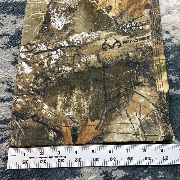 Vintage Rustic Ridge Hunting Pants Sz S Brown Realtree Camo Camping Outdoor - Picture 3 of 10